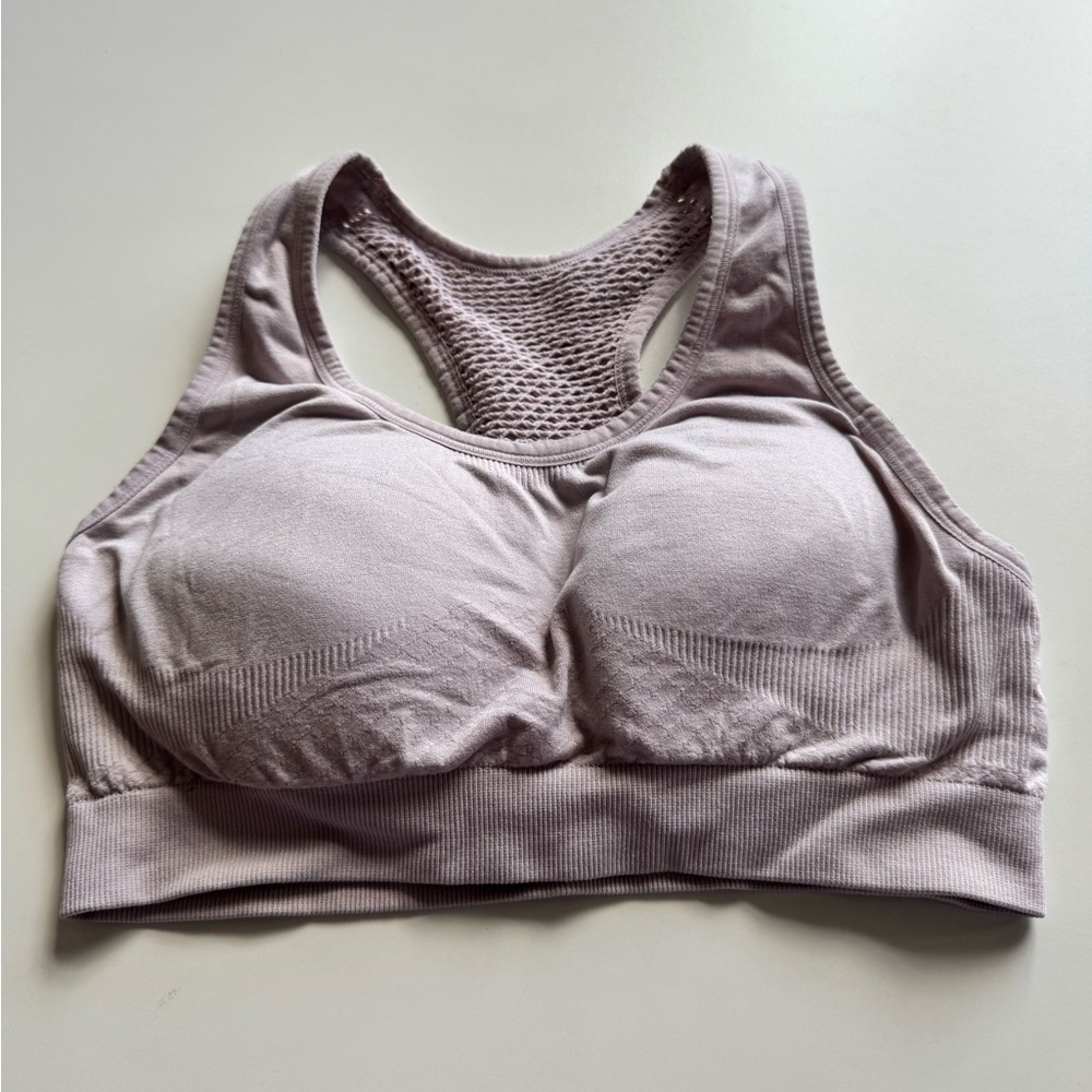Women's cream Sports Bra